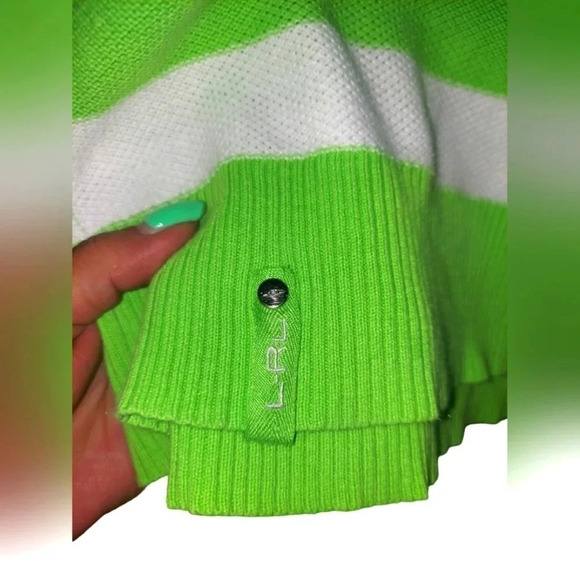 Lauren Ralph Lauren Green and White Striped Hoodie - Picture 4 of 4